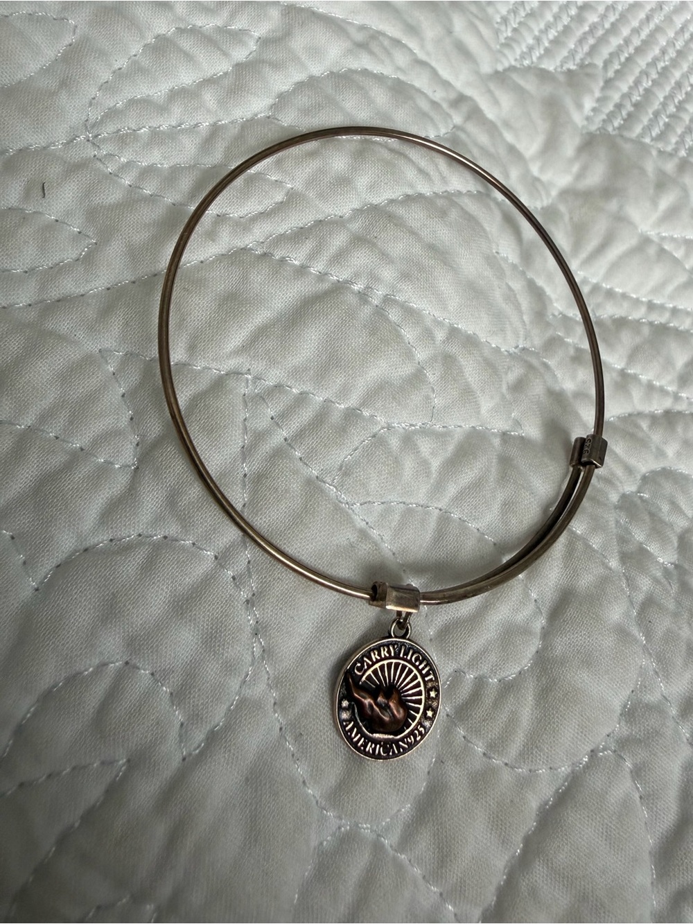 Alex & Ani Carry Light American 925 Charm Bangle Bracelet - Sterling Silver